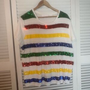 Cream Stripes & Co T-Shirt
